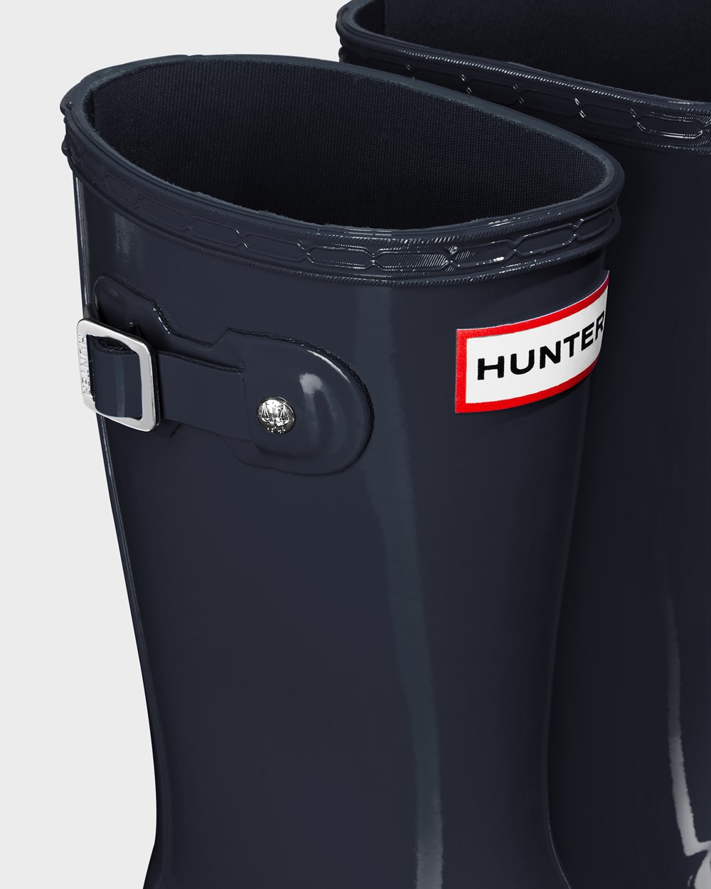 Kids Hunter Original Big Gloss | Rain Boots Navy | NZ-92507-SKQT